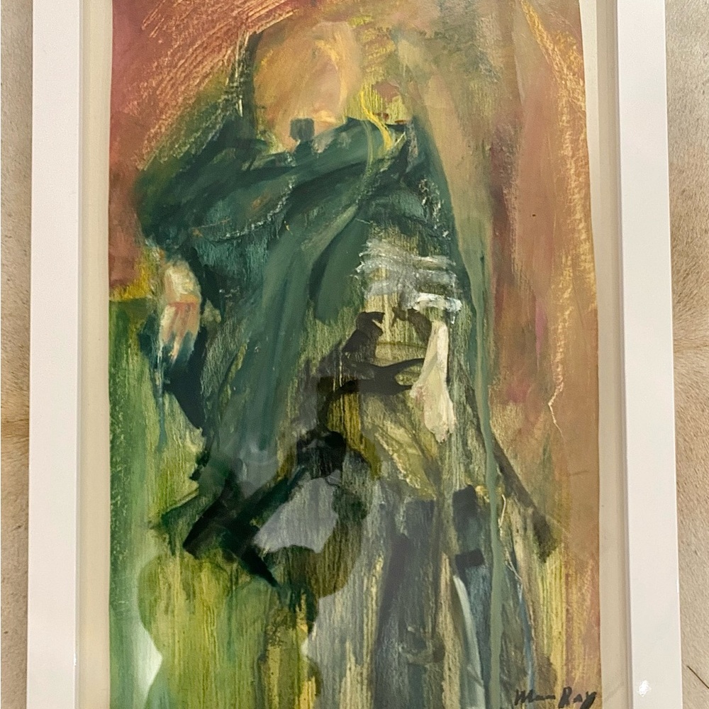 MID CENTURY VINTAGE ORIGINAL PAINTING- NEWLY FRAMED